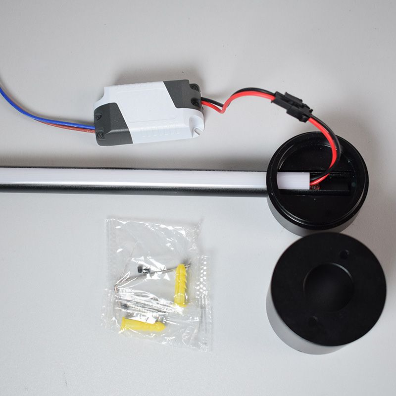 Metallstange Wandmontageleuchte moderne RGB -Leuchtenleuchte in Schwarz