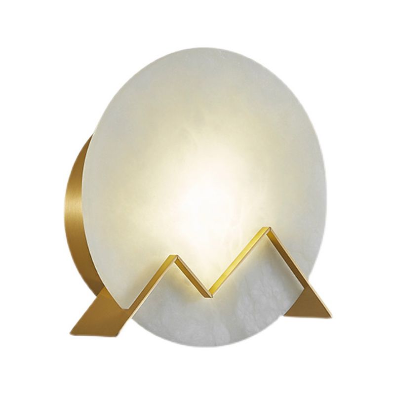 Single Golden Contemporary Shaded LED Metallic Wall Mounted for Bedroom