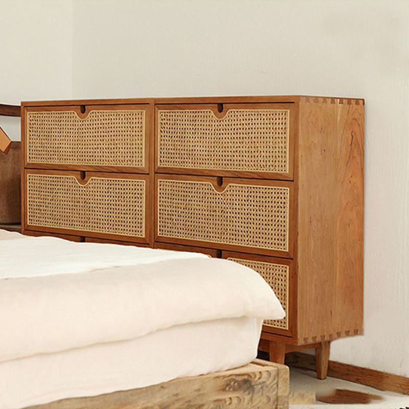 Contemporary Chest Rectangle Wicker&Rattan with Drawer Accent Chest