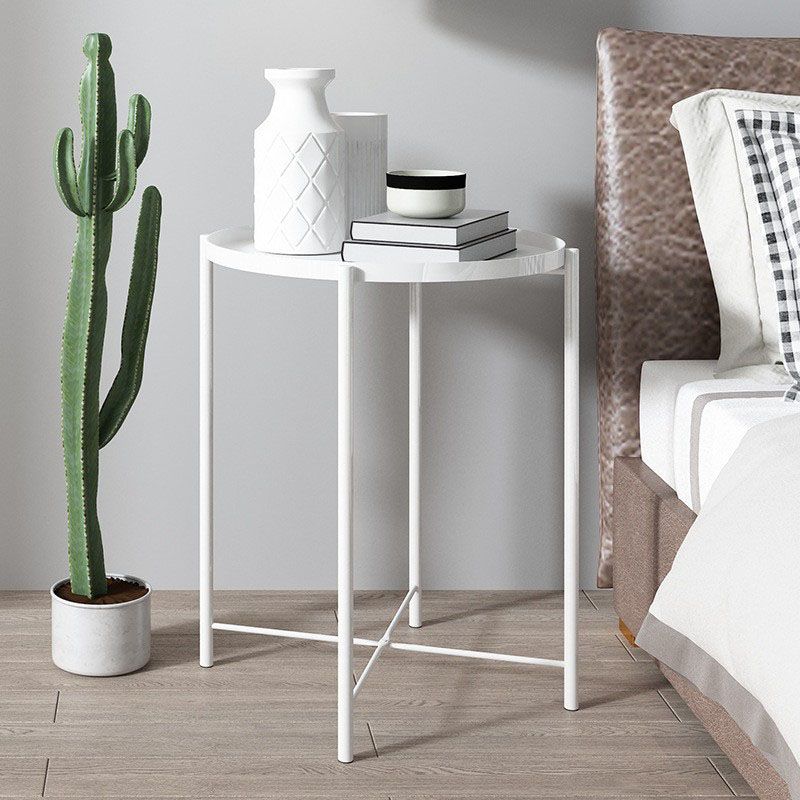 Medieval Modern Style Round Metal Table 4 Legs Base Side Table
