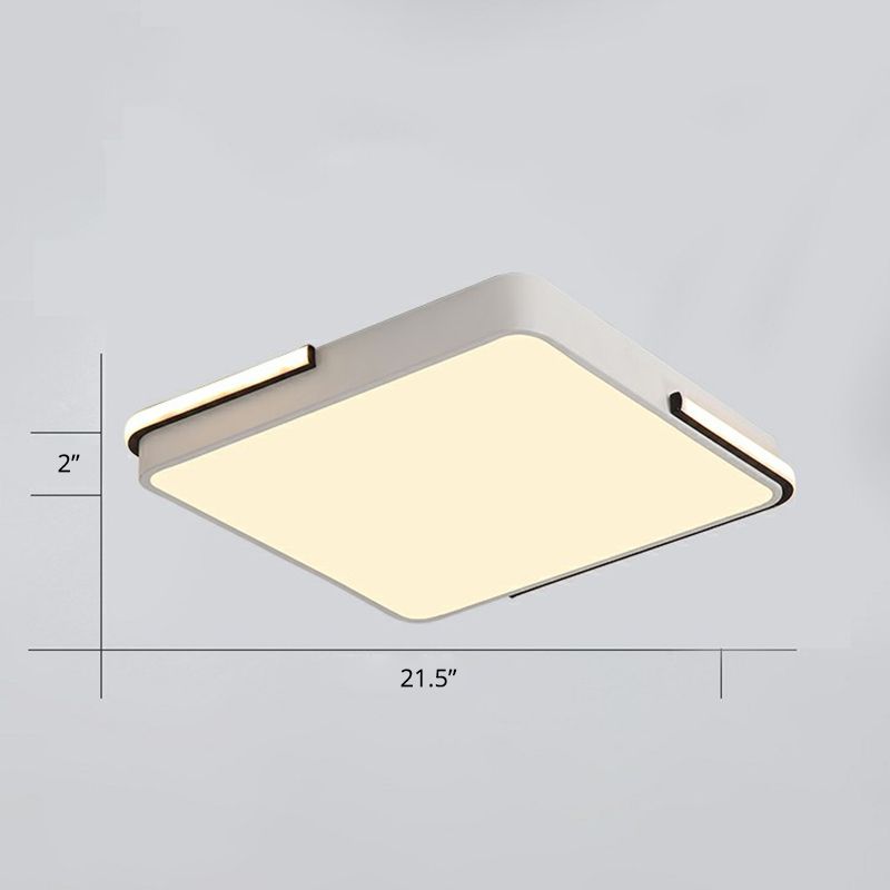 Nordische geometrische LED-Deckenleuchte für die Oberflächenmontage, Metall-Wohnzimmer-Einbauleuchte in Weiß