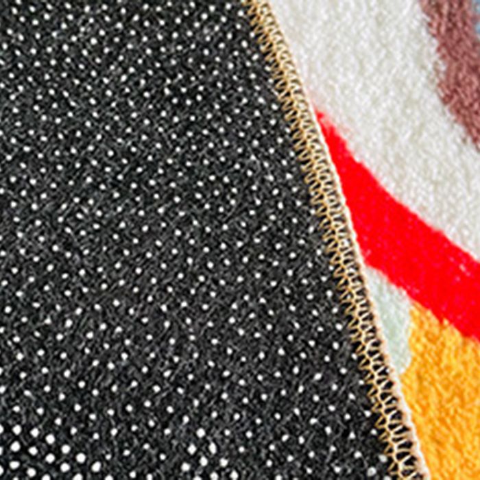 White Simple Rug Polyester Contemporary Carpet Non-Split Backing Area Rug for Indoor Room