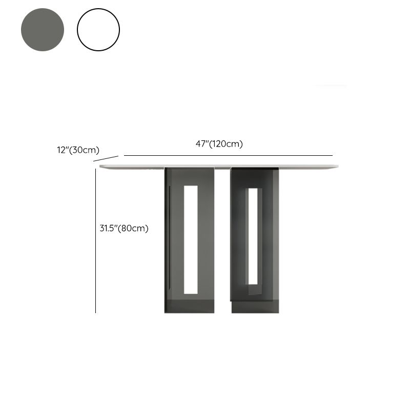 Modern Rectangle Console Accent Table with Acrylic Bracket for Hall