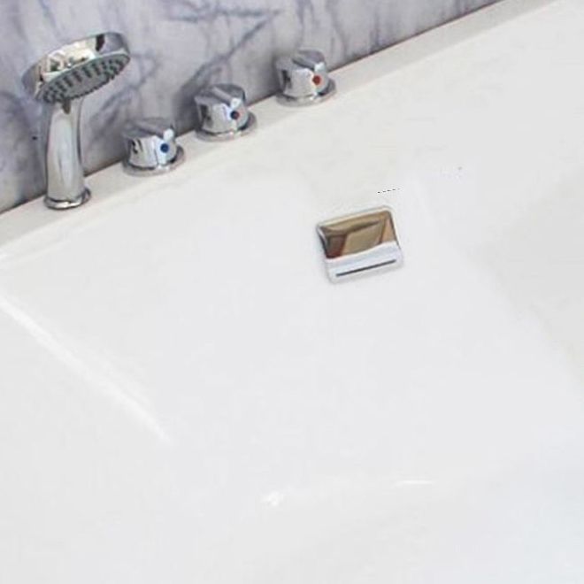 Deck Mounted Copper Roman Tub Faucet Low Arc Roman Tub Faucet Set in Chrome