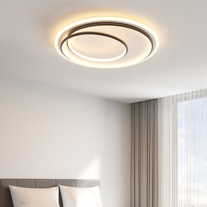 1-Light Ring Led Flush Ceiling Lights Modern Style Metal Led Flush Mount Ceiling Light Fixtures
