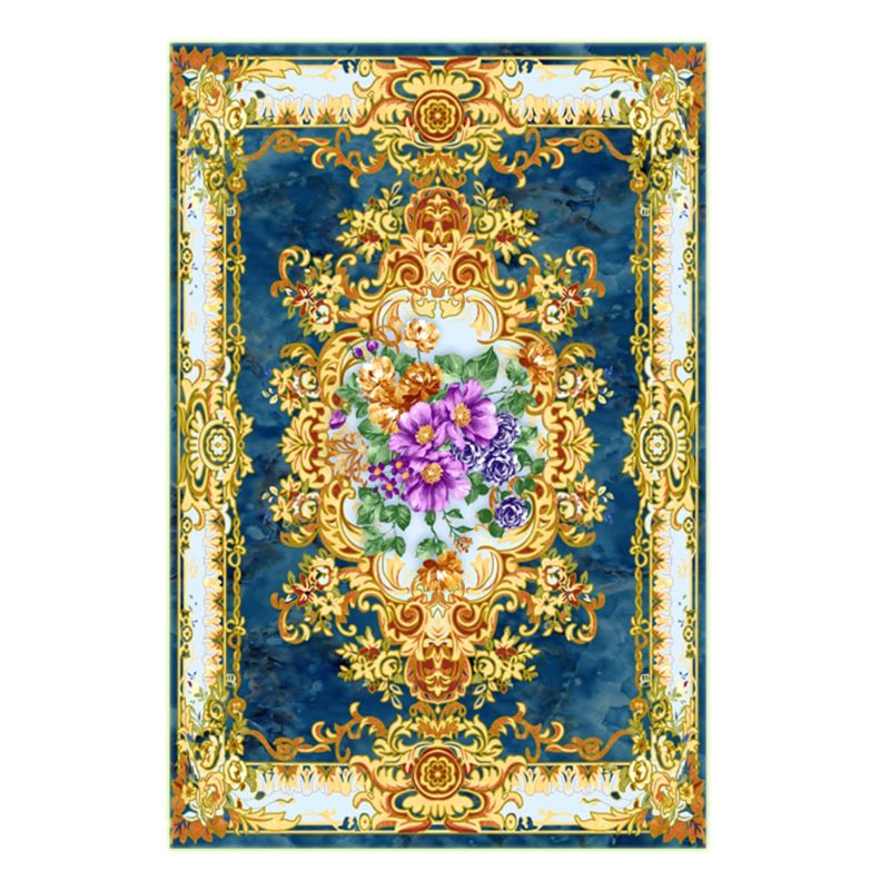 Red Luxury Carpet Polyester Graphic Carpet Washable Carpet for Home Decoration