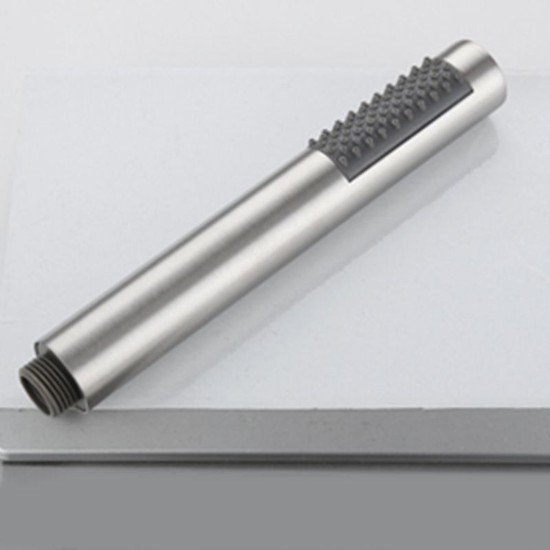 Cylindrical Hand Shower with Self-Cleaning Stainless Steel Wall-Mount Showerhead
