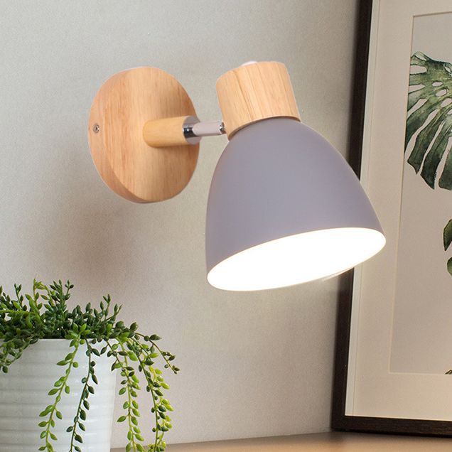 Lámpara montada en la pared de tazón Lámpara de montaje de pared de metal de macarricidad de macarrón de tazón para sala de estar