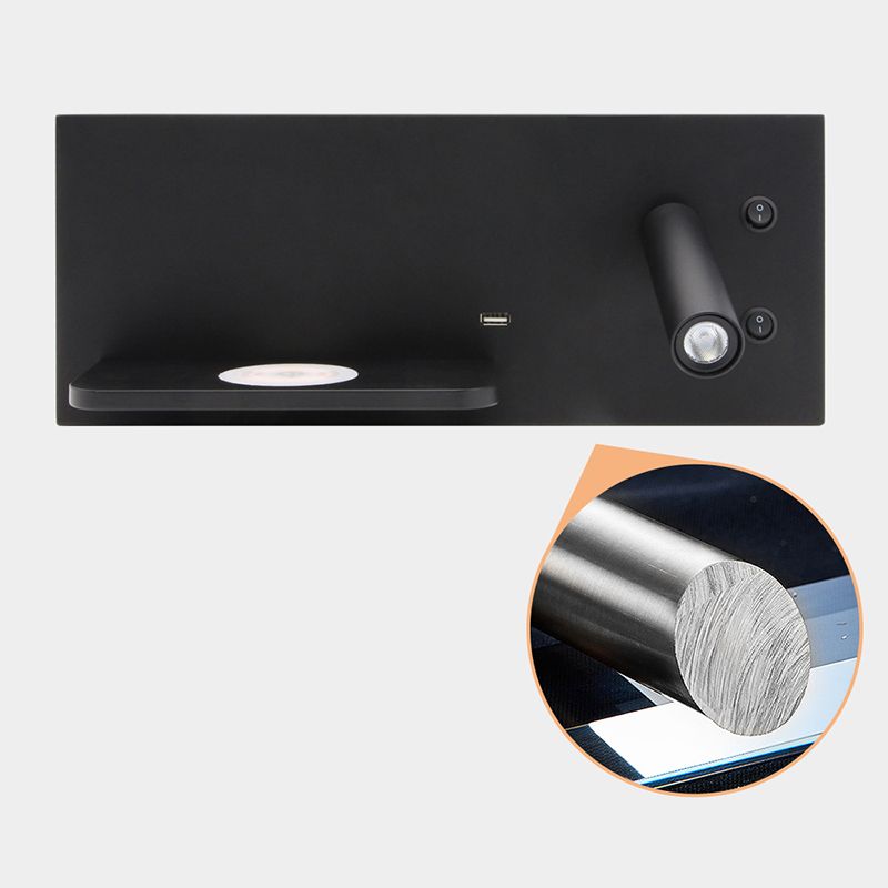 Hedendaagse eenvoud LED -leeslamp draadloos oplaadplankontwerp Bedmuurlicht met onafhankelijke schakelaar