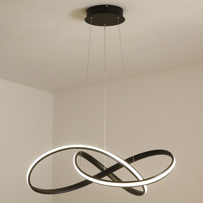 Twiting soggiorno a sospensione a sospensione in metallo kit di luce a led a led in stile nordico