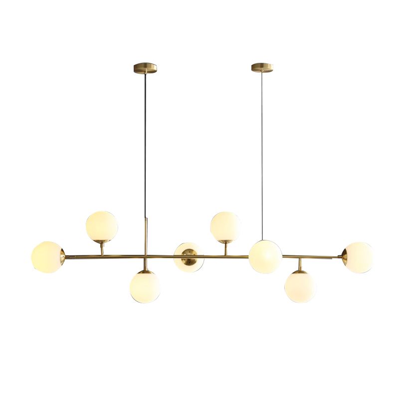 Modern Island Light Minimalist Glass Hanging Light for Dining Room