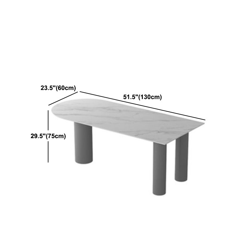 Stone Dining Site Table Simplicity Style Dining Room Collection for Indoor