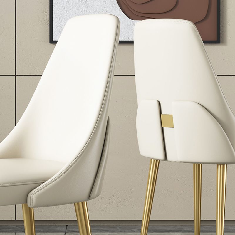 Glam Style Dining Chairs PU Leather Dining Side Chair for Indoor