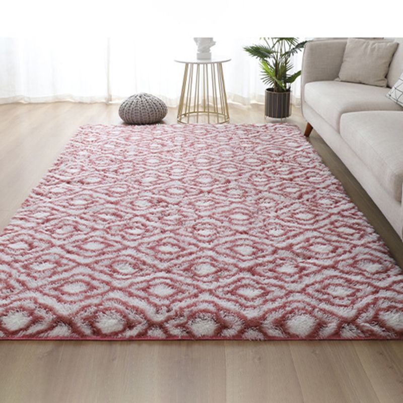 Simple Modern Graphic Pattern Rug Creative Trendy Shag Area Carpet Polyester Friendly Washable Carpet for Living Room