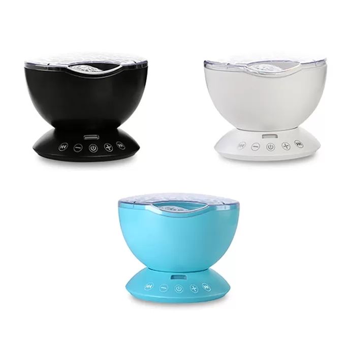 Proyector de forma de tazón Proyector de plástico ligero Luz de noche portátil Romántica