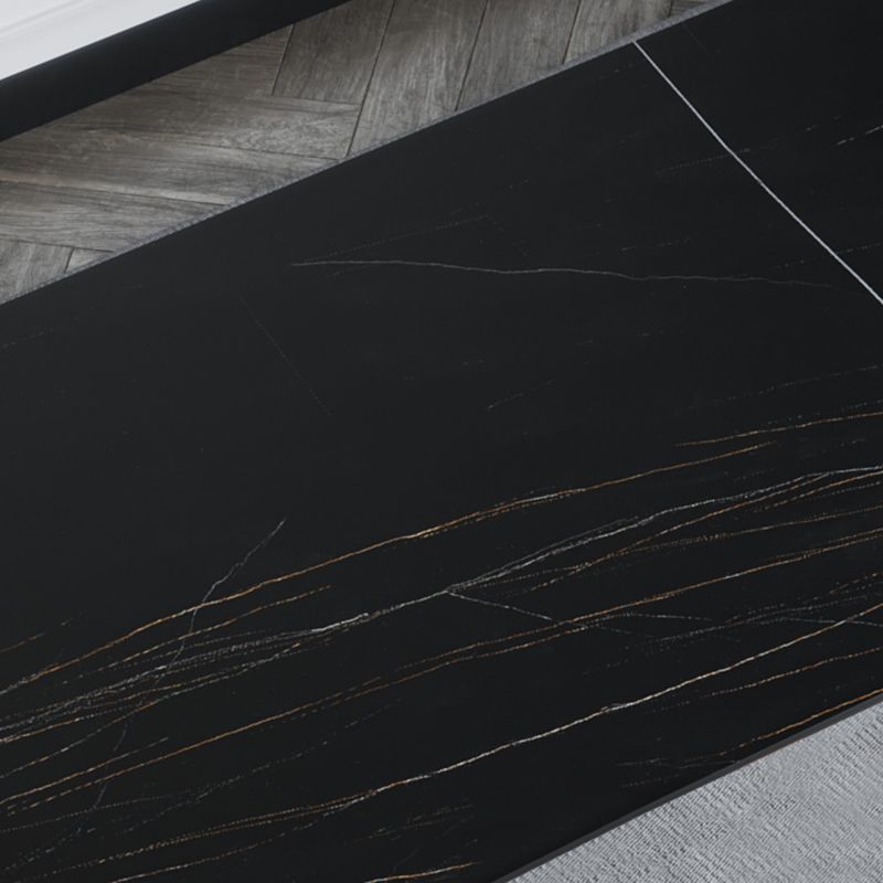 Rectangle Dining Table Set 1/2/7 Pcs Sintered Stone Table with Wingback Chairs