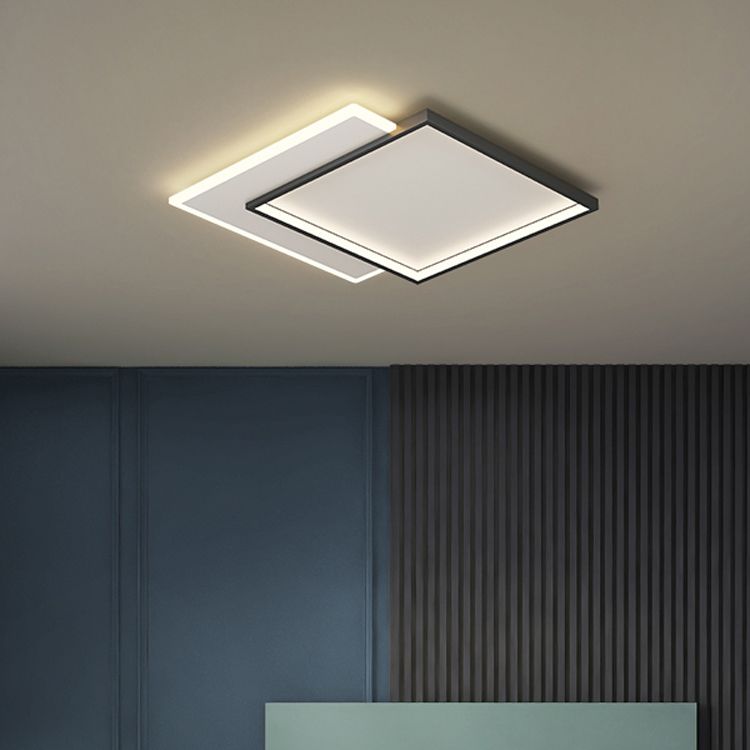 Rectangular Flush Mount Ceiling Light Fixtures for Living Room Study Room