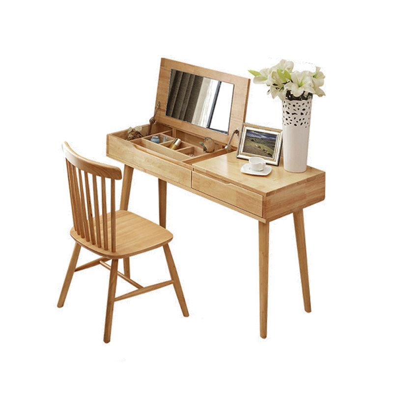 Scandinavian Make-up Vanity 17.71" Wide Vanity Tables with 1 Storage Drawer