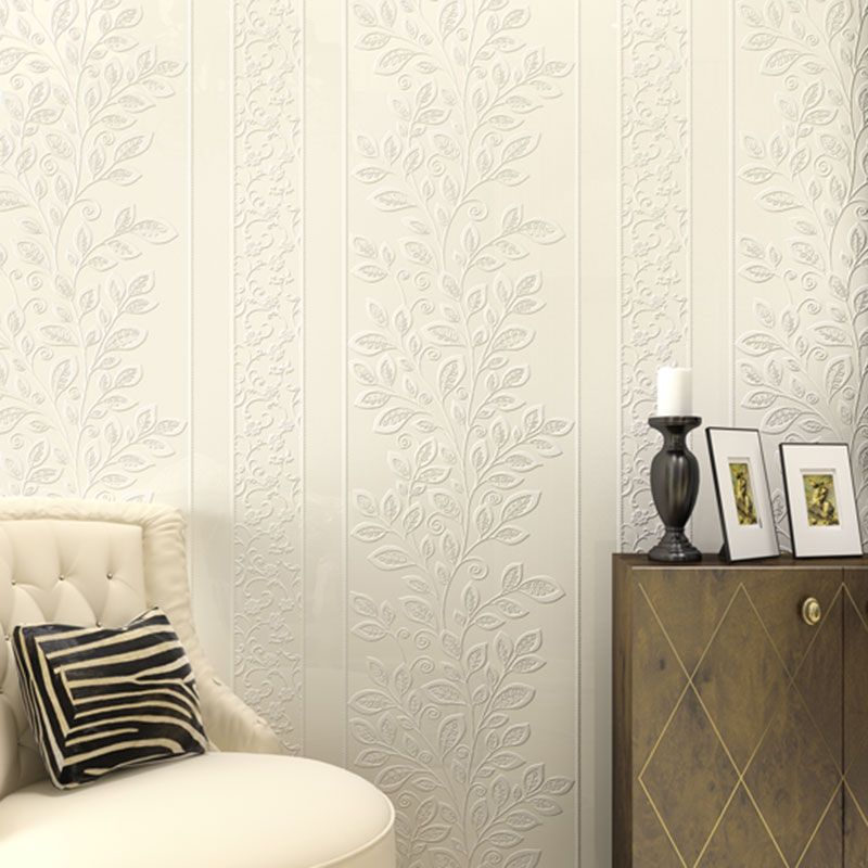 Non-Woven Wall Covering 3D Print Blossoms Wallpaper for Coffee Shop and Dress Room