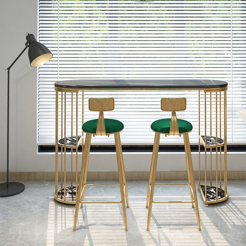 Sintered Stone Bar Table Oval Dining Table for Kitchen Living Room