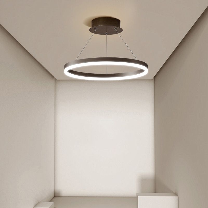 Forme de roue Métal Pendre Luminure de style moderne 1 Light Hanging Lightture