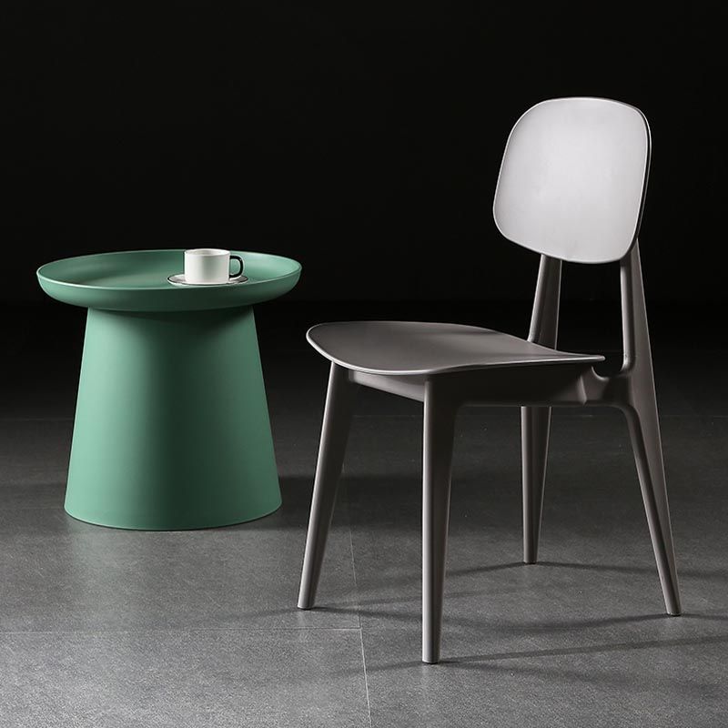 Plastic Side Chair Contemporary Open Back Dining Side Chair for Home