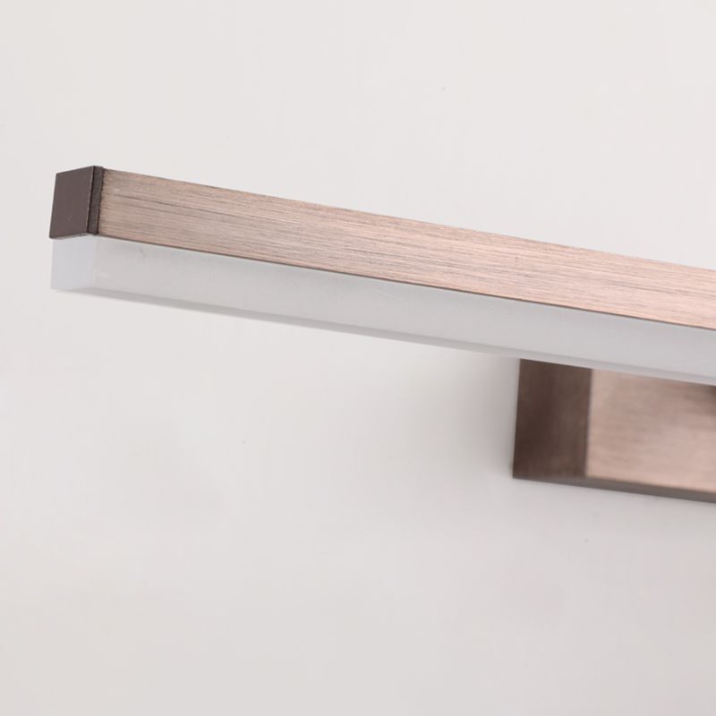 Simplicité Métal Miroir Straight Light Modern Aluminium 1 Applexion murale légère pour salle de bain