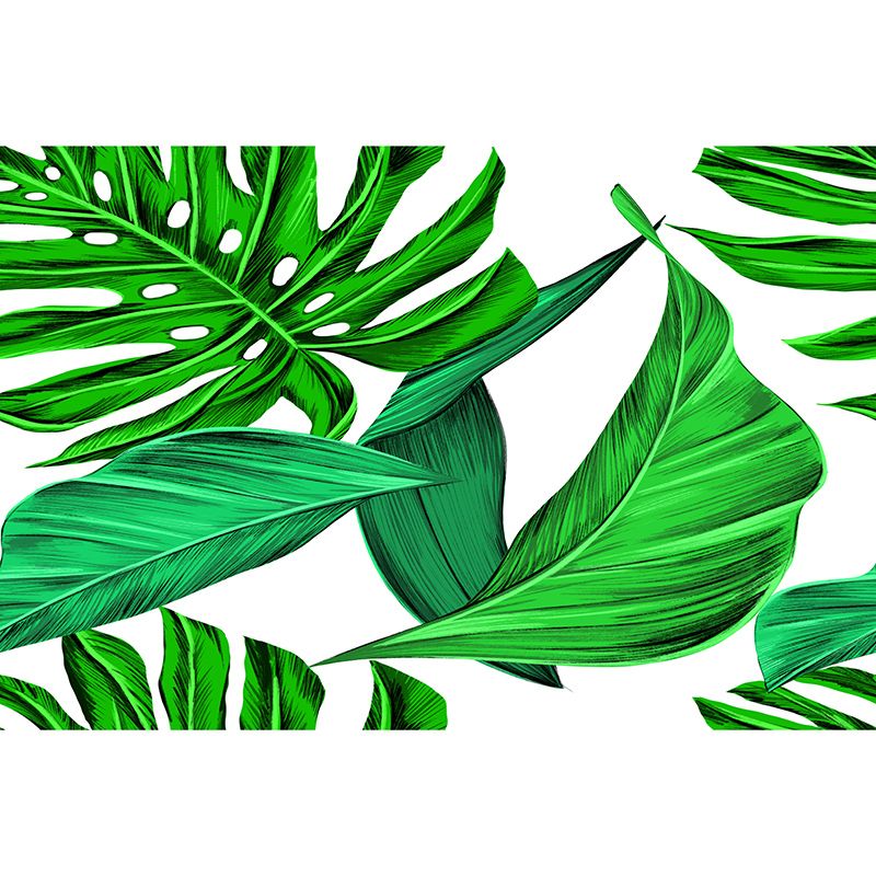 Botanical Illustration Mural Wallpaper Moisture-Resistant Wall Covering for Bedroom