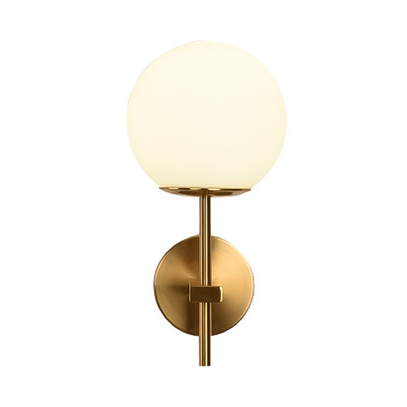 Kugel Schatten Glas Wandleuchter moderner Stil 1 Lichtwandhalterung Leuchte in Gold