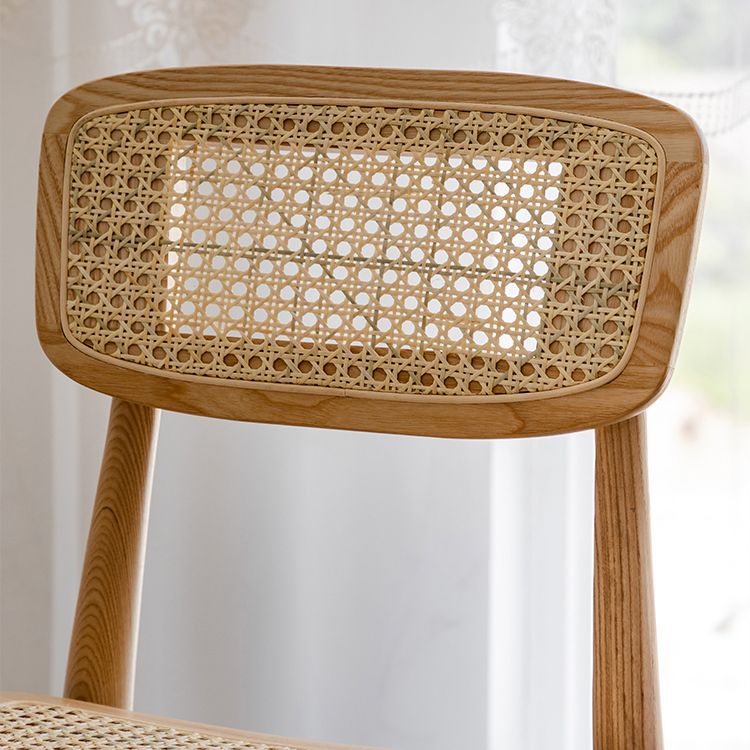 Contemporary Indoor Solid Wood Open Back Armless Dining Chair