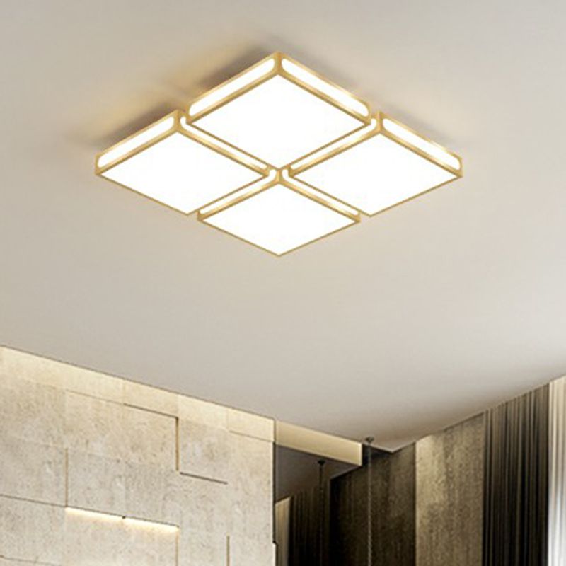 Gold Geprüft LED Flushmount Lighting Einfachheit Acryl-Deckenbündige Licht für Wohnzimmer