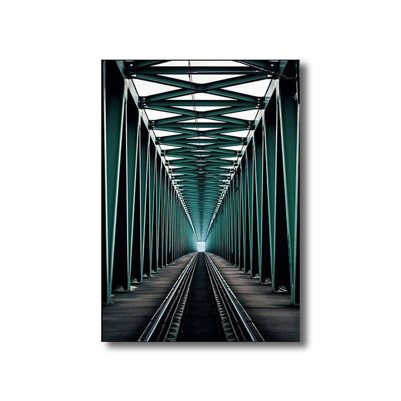 Mehrfarbiger Architektur-Leinwand-Kunstdruck, dekorativ, modern, für Flurgemälde