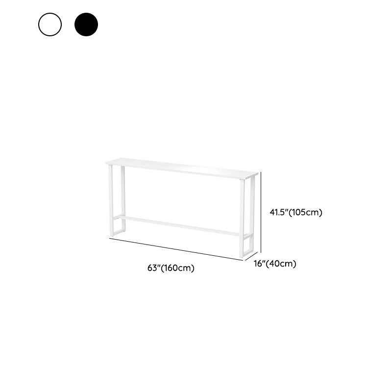 Modern Bar-Height Table Faux Marble Top Bistro Table for Patio Use