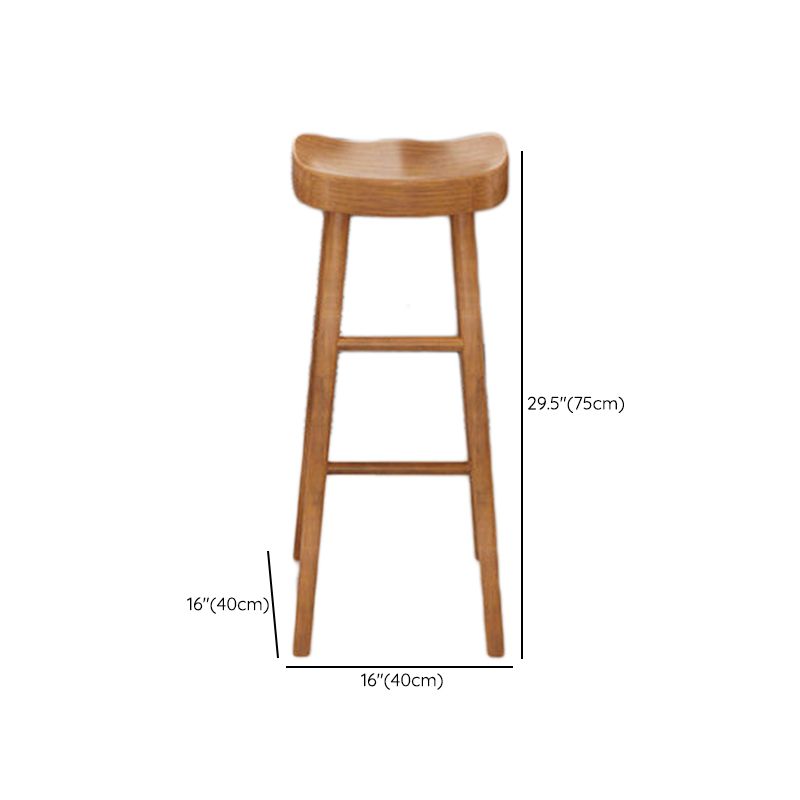 Brown Bar Stool and Table Set 1/3 Pieces Solid Wood Pub Dining Set