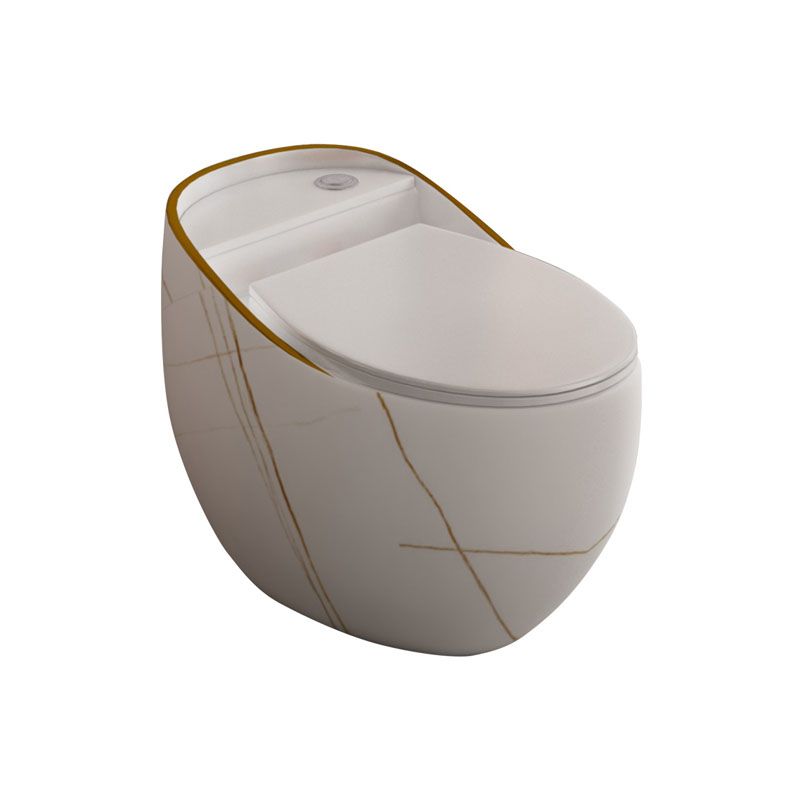Concealed Tank Toilet Modern Siphon Jet One-Piece Toilet with Slow Close Seat