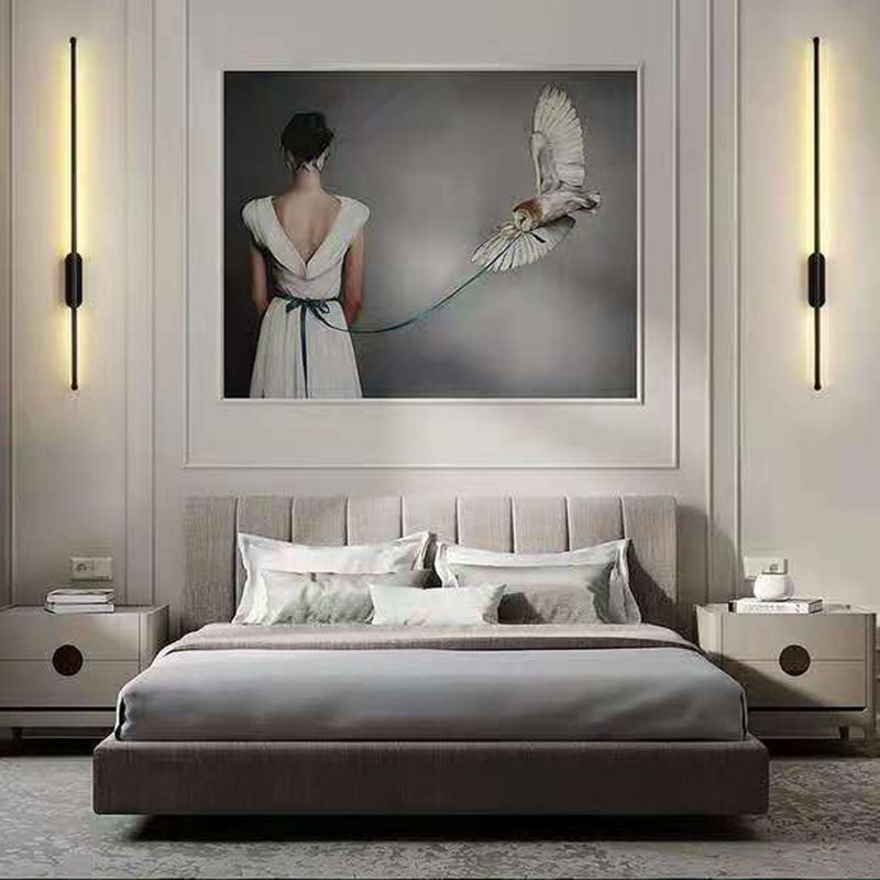 Metal Linear Wall Sconces Contemporary Style 1 Light Wall Light Fixture