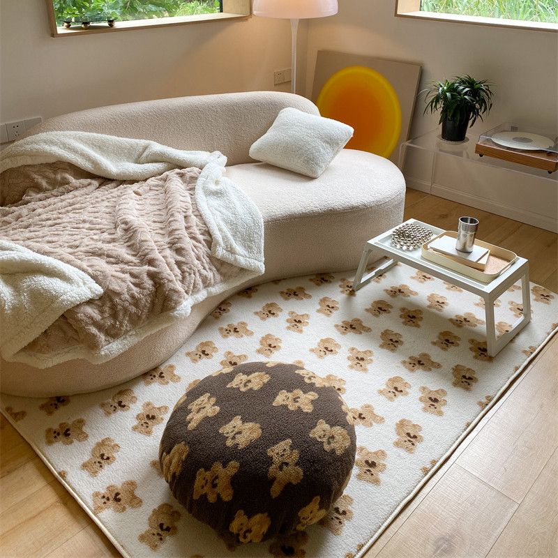 Lattice Rug Synthetic Carpet Pet Friendly Stain Resistant Rug for Bedroom