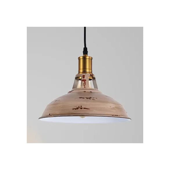 Rame rustico/beige/ruggine/grigio fienile illuminazione a sospensione in stile ferro da casa 1 ristorante leggero lampada a soffitto