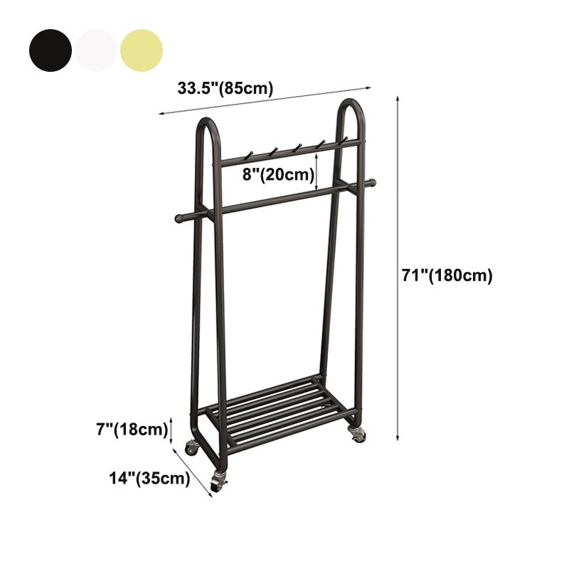 Industrial Style Coat Rack Metallic Free Standing Hooks Design Coat Rack