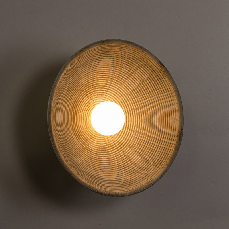 Simple Circle Wall Lamps Resin Wall Light Fixtures for Living Room