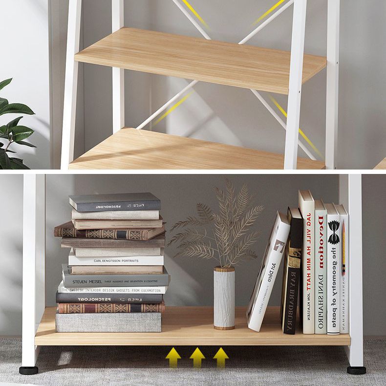 Industrielle vertikale offene Bücherregal -Metallrahmen -Holzregal -Bücherregal