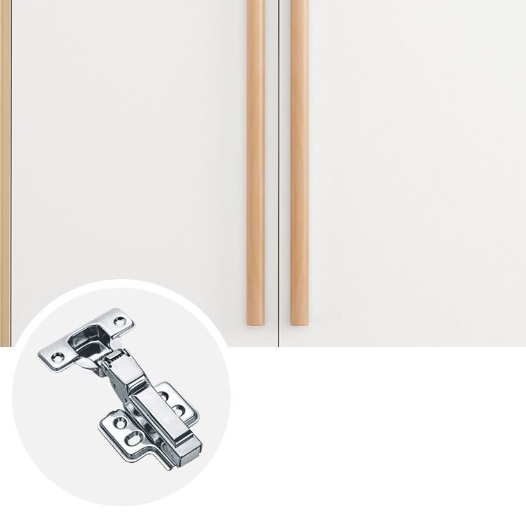 Bedroom Hinged Door Wardrobe with Wooden Legs Modern Cabinet with Clothes Rail