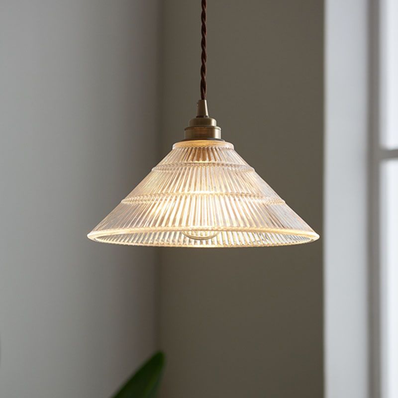 Glass Vintage Pendant Light 1-Light Hanging Ceiling Light for Dining Room
