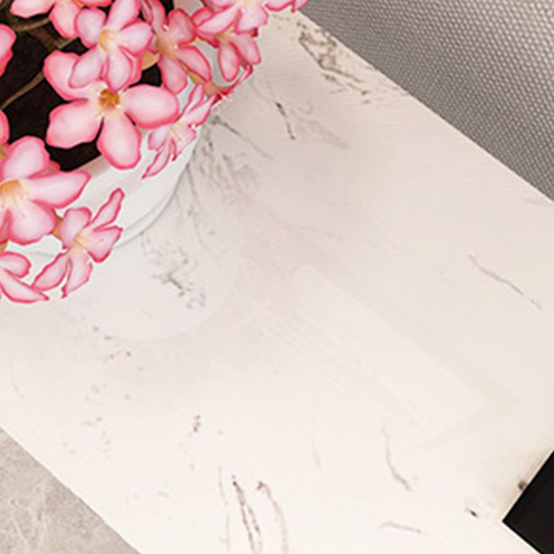 Marble Console Accent Table Antique Finish Sofa Console Table with Shelf