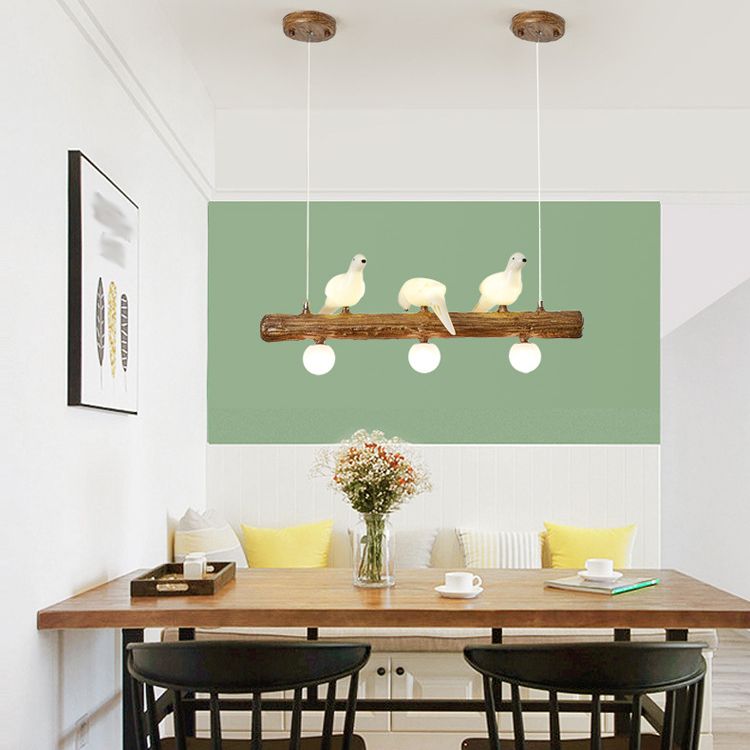 Modern Hanging Island Light Creative Glass Hanging Lighting Fixture for Dining Room