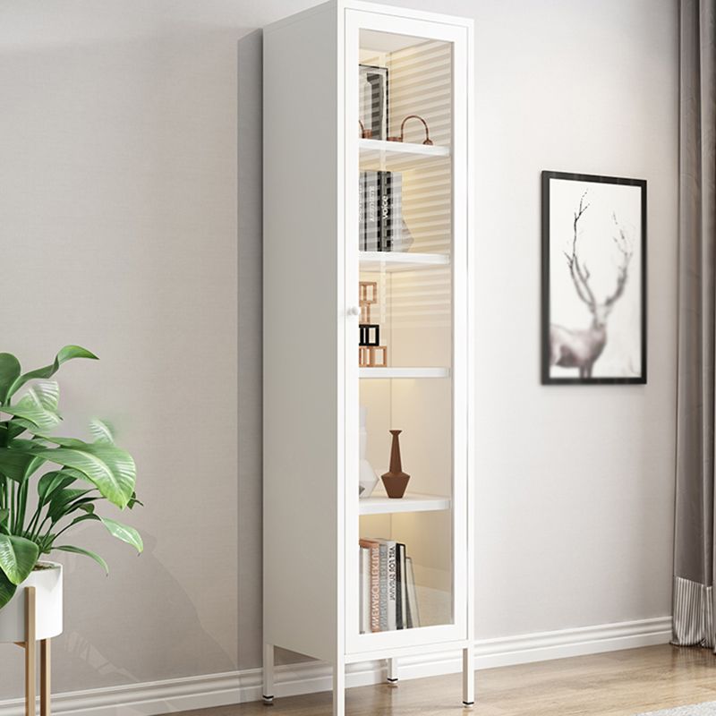 Scandinavian Style Bookcase with Door Shelf Bookcase for Study Room and Office