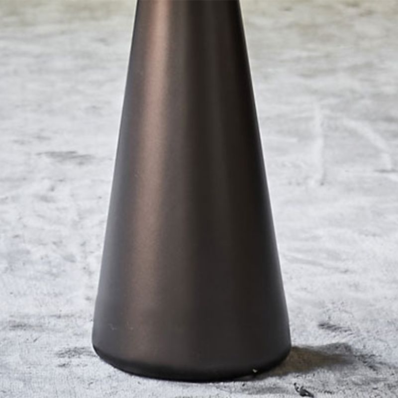 Mid-Century Metal Round Top Side Table 19.6-inch Pedestal End Table
