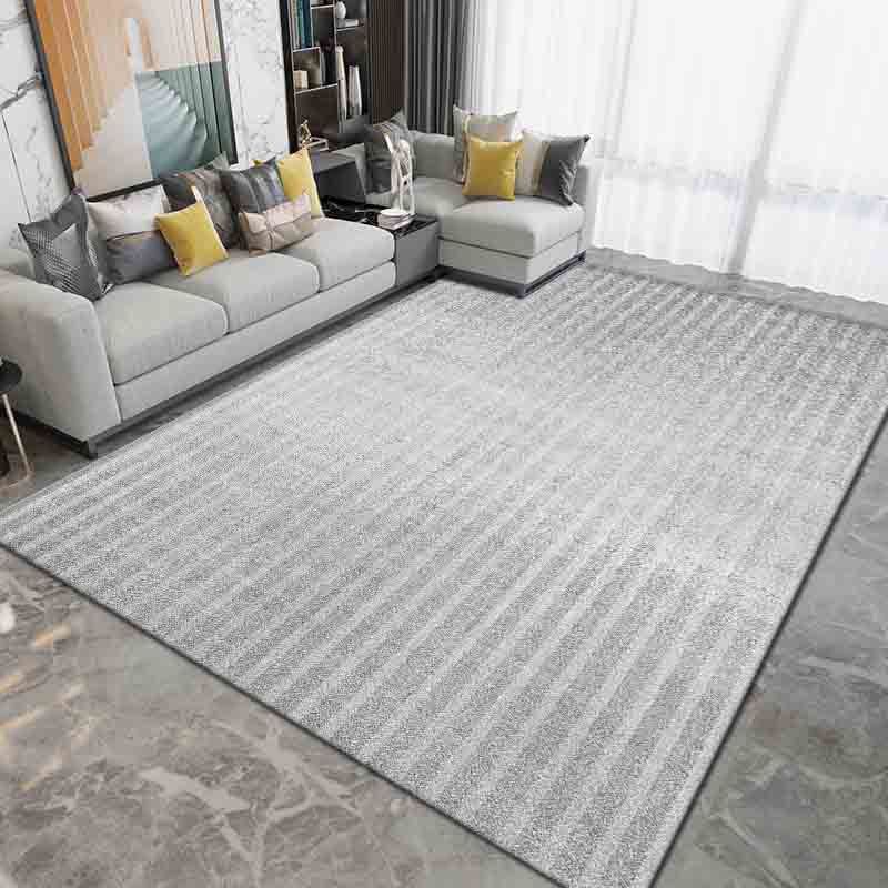 Gray Modern Rug Polyester Abstract Graphic Rug Washable Rug for Sitting Room