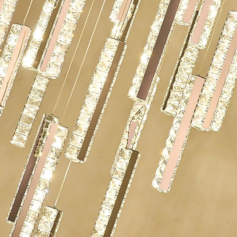 Kit de luz colgante posmoderna Luz de techo de cristal para sala de estar para sala de estar