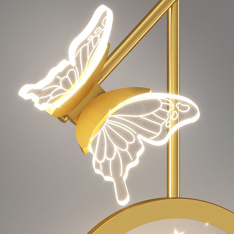 Pink / Gold 2 - Light LED Wall Flush Mount Acrylic Modern Wall Lighting Fixture